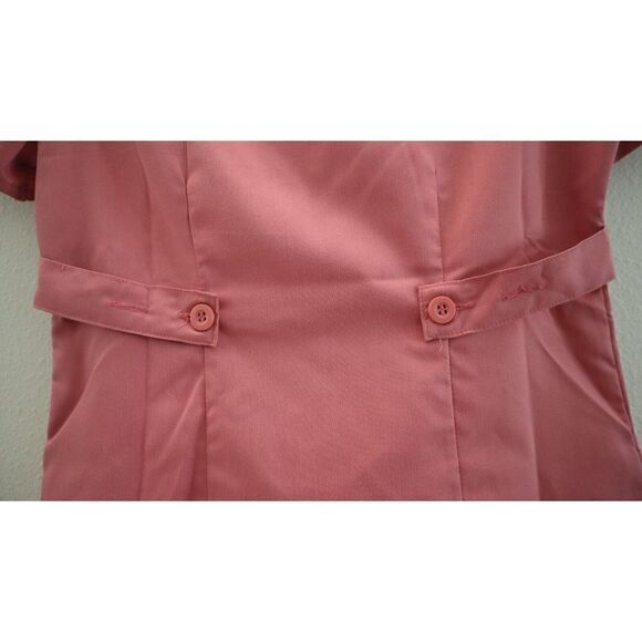 Grey’s Anatomy & Cherokee Womens Sz XXS Pink 3-Pocket Top & Gray Scrub Pants Set - Picture 13 of 15